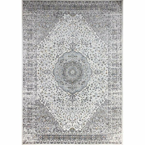 Bashian 2 ft. 6 in. x 8 ft. Sevilla Collection Polypropylene & Polyester Power Loom Area Rug Ivory S234-IV-2.6X8-SV2001